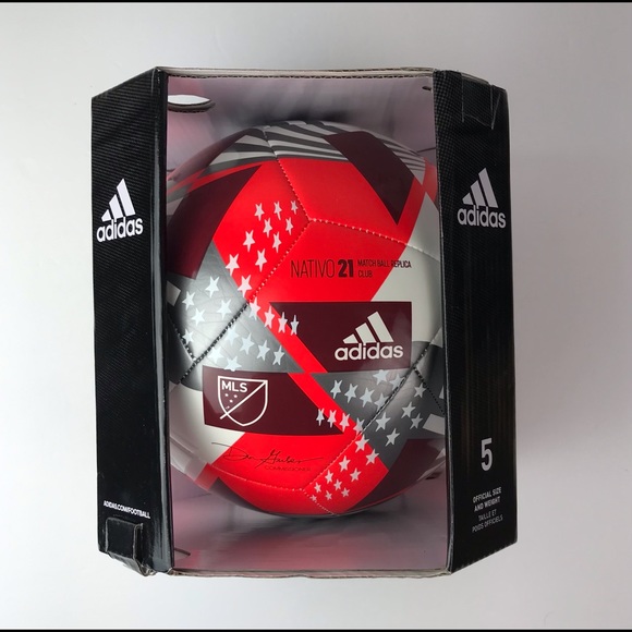 Adidas NATIVO MLS 2021 Soccer Match Ball Replica Club Red Size 5 - Picture 3 of 7